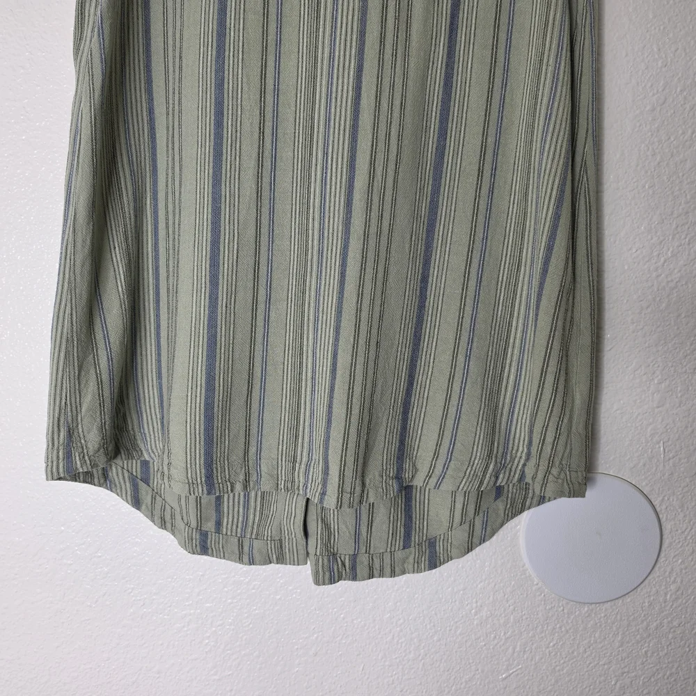 Cloth & Stone Striped Linen Blend Shift Dress Green And Blue Size S - Picture 7 of 12